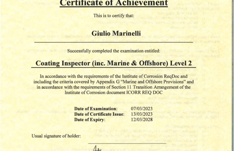 Certificato ICorr